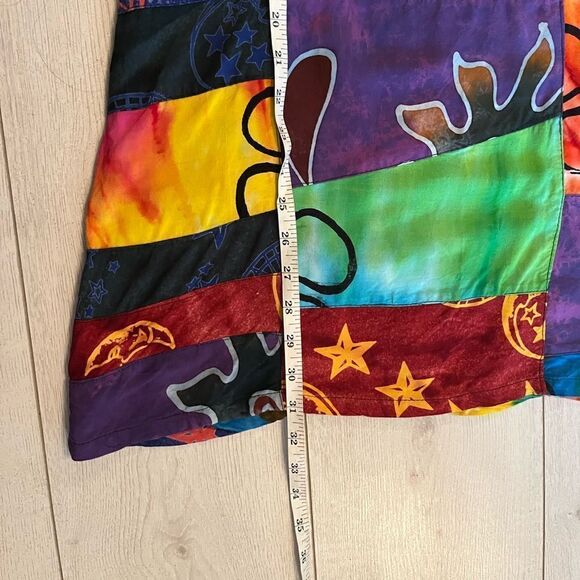 Vintage patchwork bright colourful micro mini dress - Picture 12 of 12